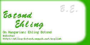 botond ehling business card